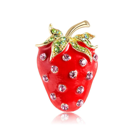 Korean Style Fruit Alloy Stoving Varnish No Inlaid Women'S Brooches