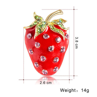 Korean Style Fruit Alloy Stoving Varnish No Inlaid Women'S Brooches