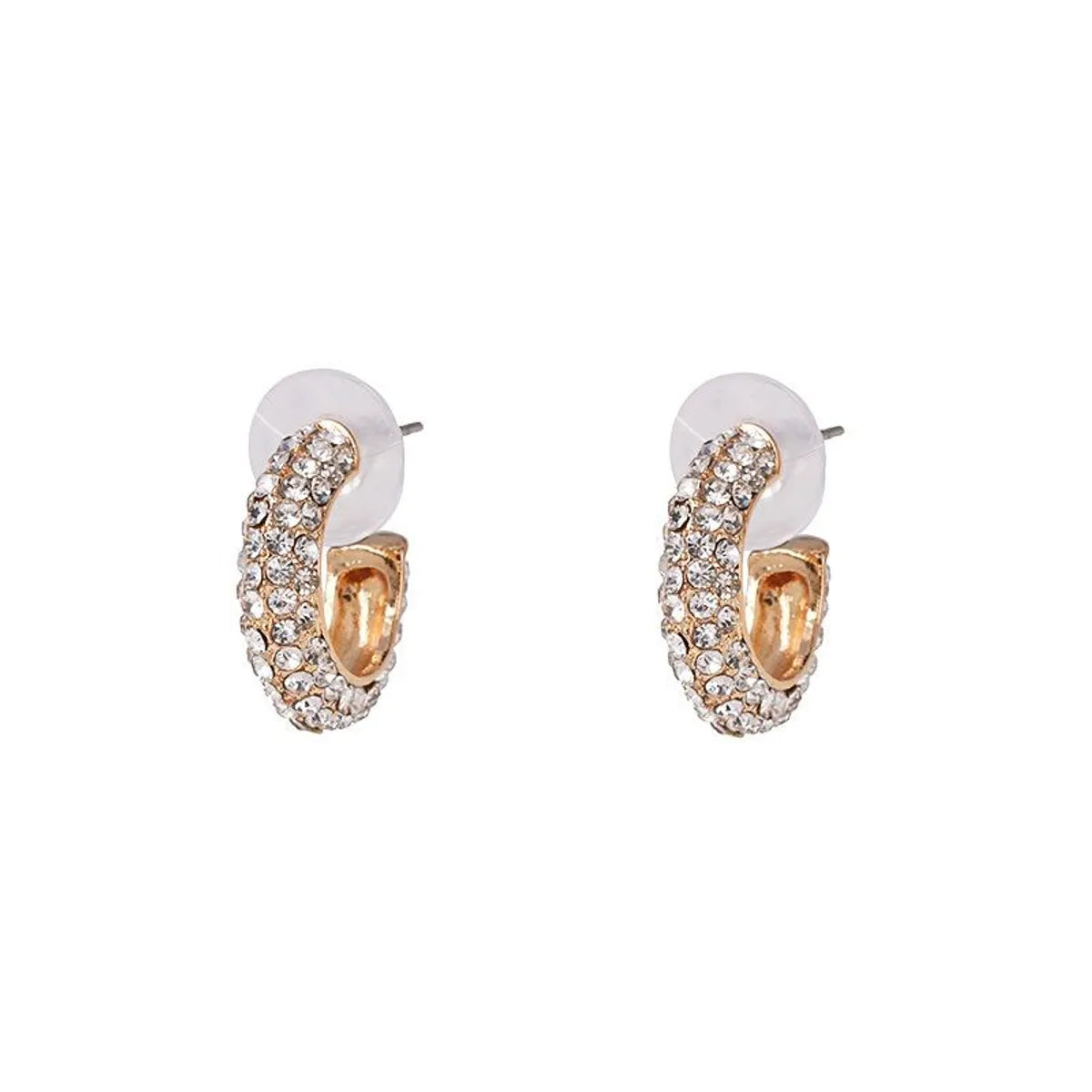 Womens Geometric Rhinestone Alloy Earrings Jj190505120246