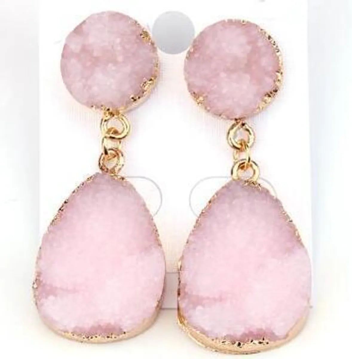 Womens Geometric Plastic Natural Stone  Resin Earrings Go190430120125