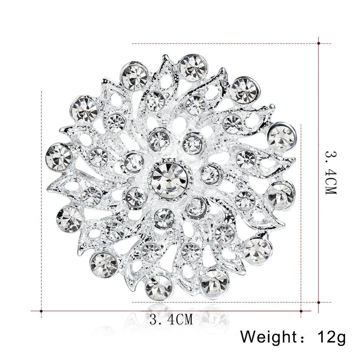 Womens Leaf Rhinestone Heart Hollow Plating Alloy Brooches Nhdr127356