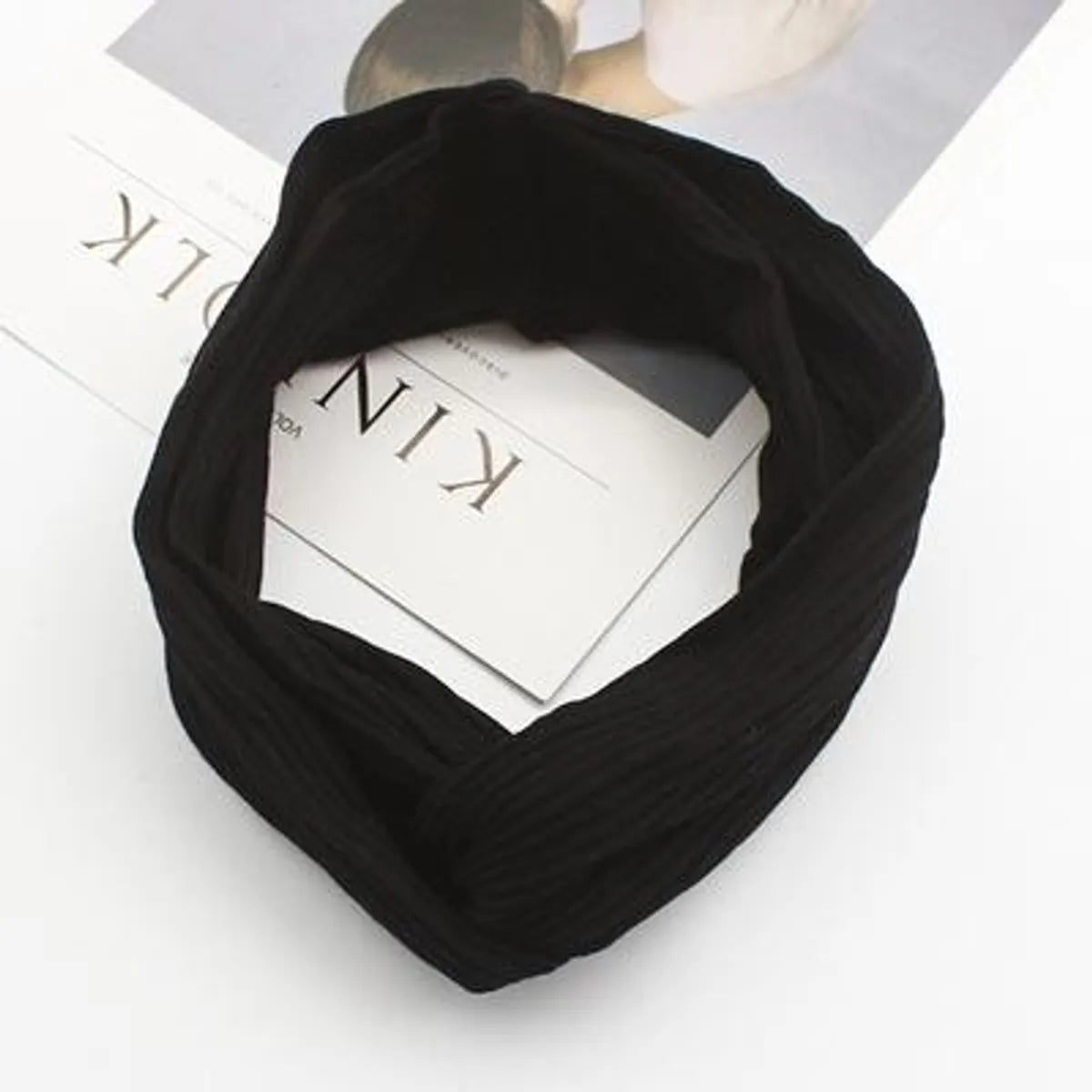 Womens Water Droplet Cross Elastic  Cloth Hair Accessories Nhof121143