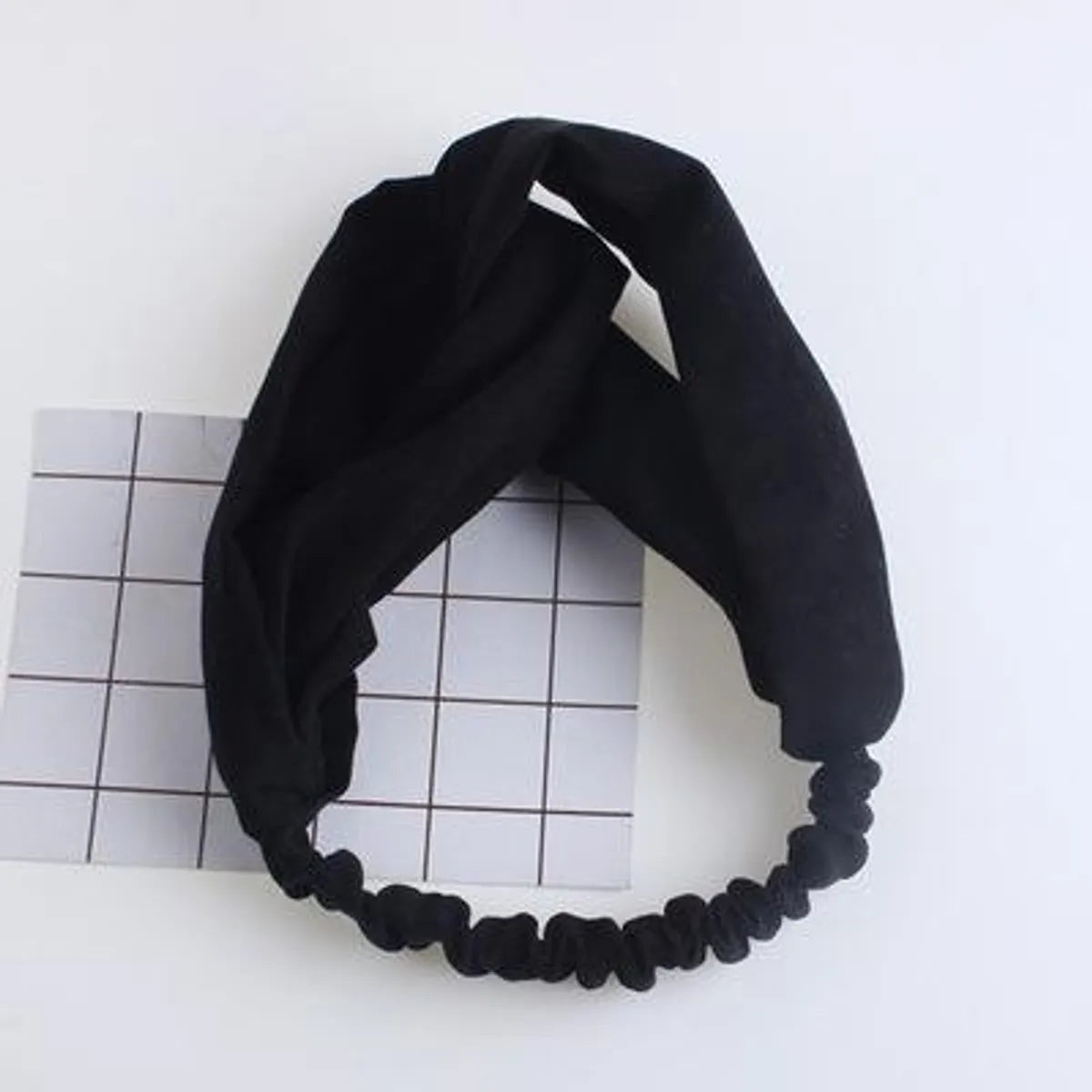 Womens Water Droplet Cross Elastic  Cloth Hair Accessories Nhof121143