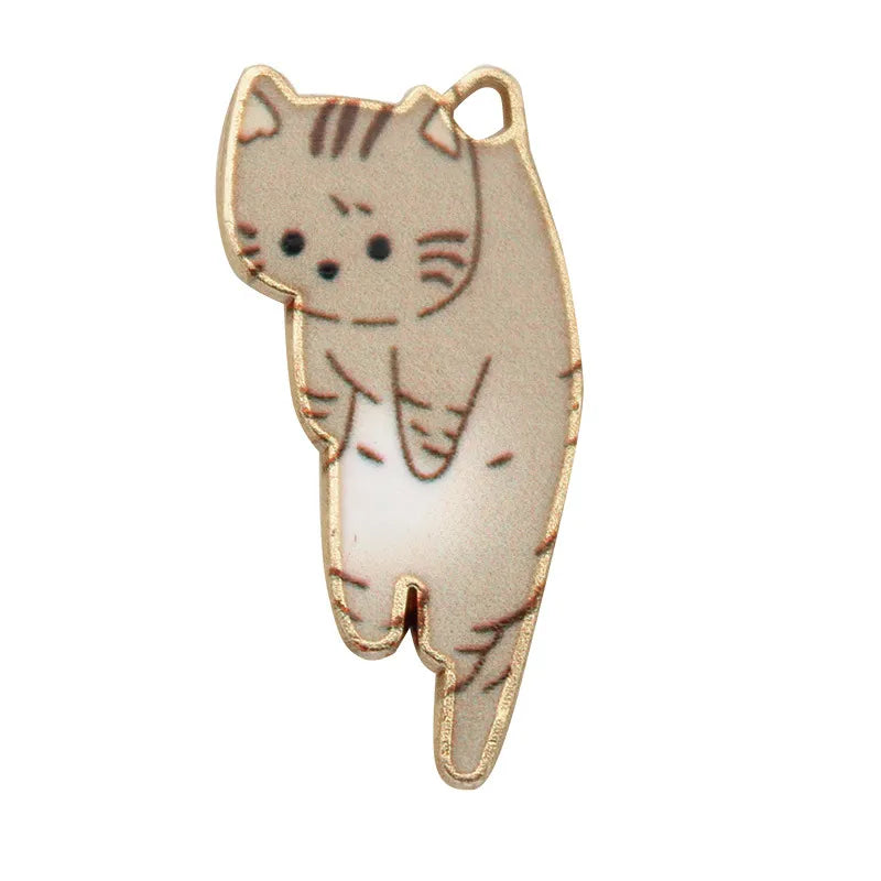 Xipeng Jewelry Diy Accessories Hanging Shape Kitten Alloy Oil Earrings Bracelet Pendant Pendant Mobile Phone Case Accessories