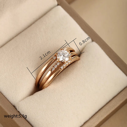 Xuping Romantic Heart Shape Alloy Plating Hollow Out Inlay Artificial Diamond 18k Gold Plated Valentine'S Day Women'S Rings