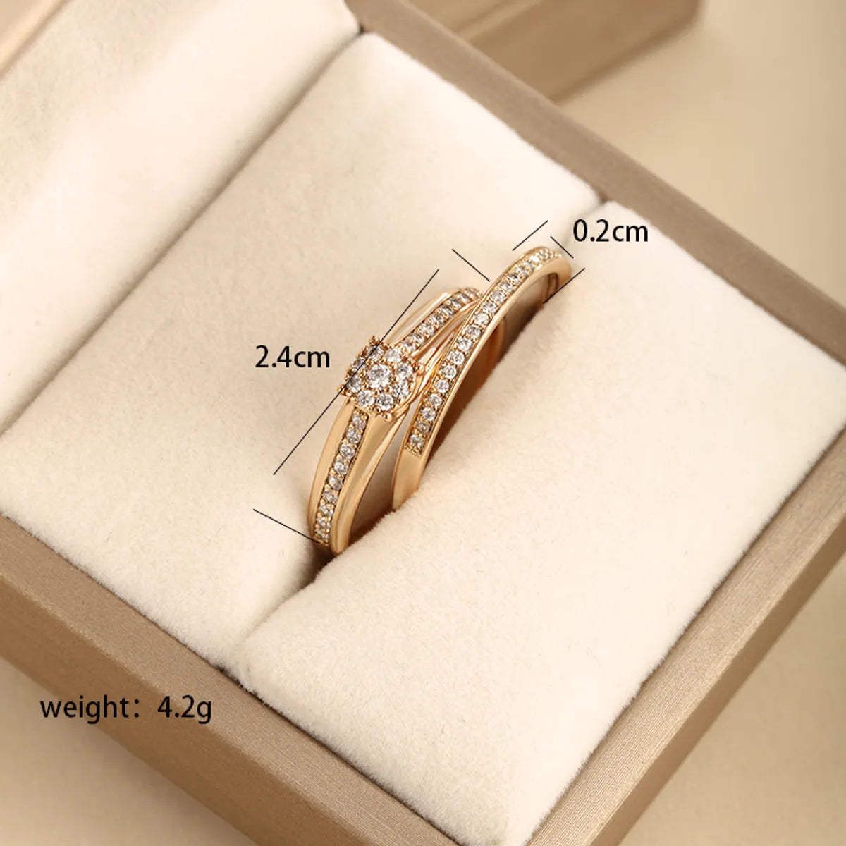 Xuping Romantic Heart Shape Alloy Plating Hollow Out Inlay Artificial Diamond 18k Gold Plated Valentine'S Day Women'S Rings