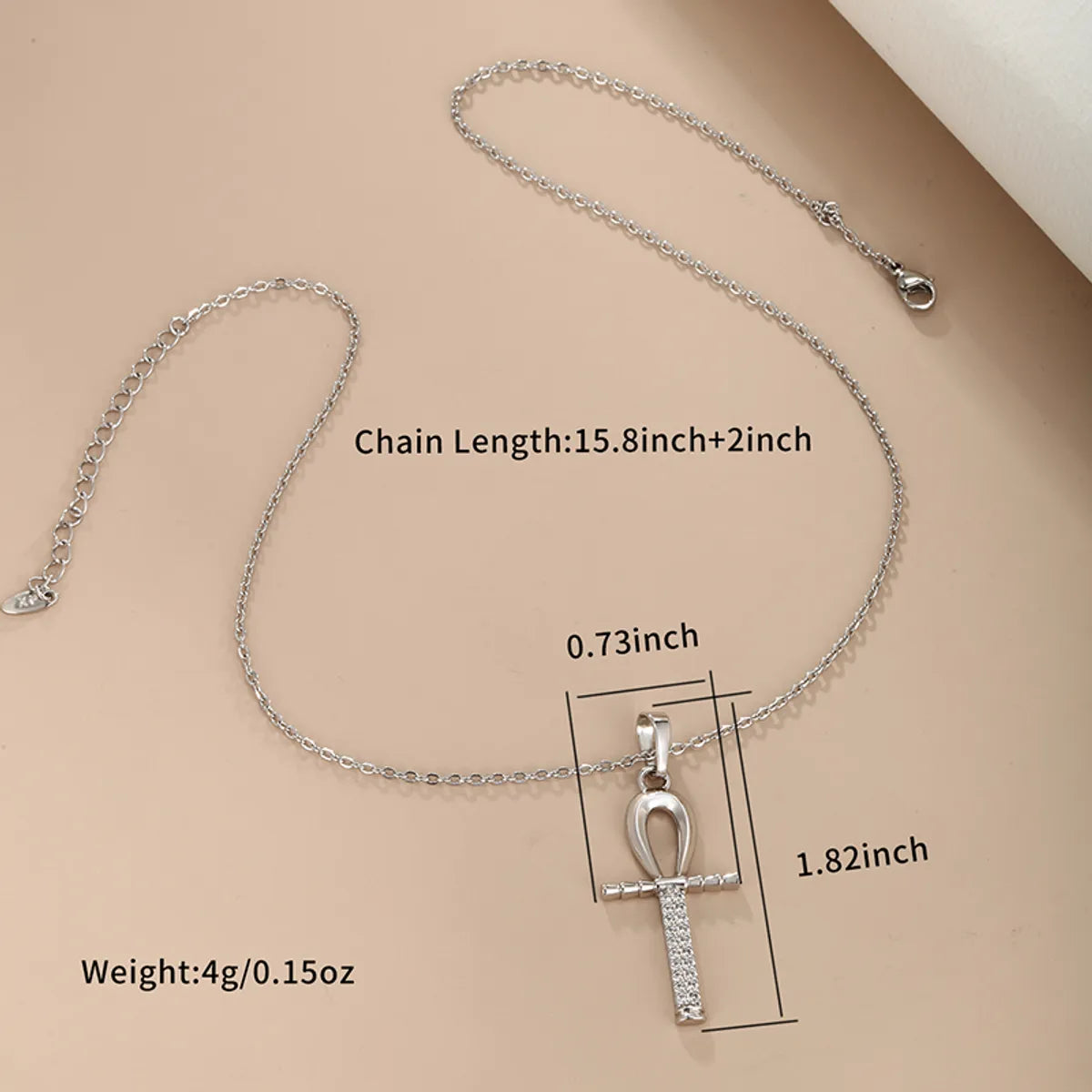 Xuping Simple Style Commute Cross Copper Alloy Plating Inlay Artificial Diamond 18k Gold Plated White Gold Plated Women'S Pendant Necklace