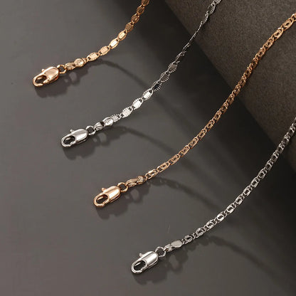 Xuping Simple Style Geometric 18k Gold Plated White Gold Plated Alloy Copper Alloy Wholesale Necklace