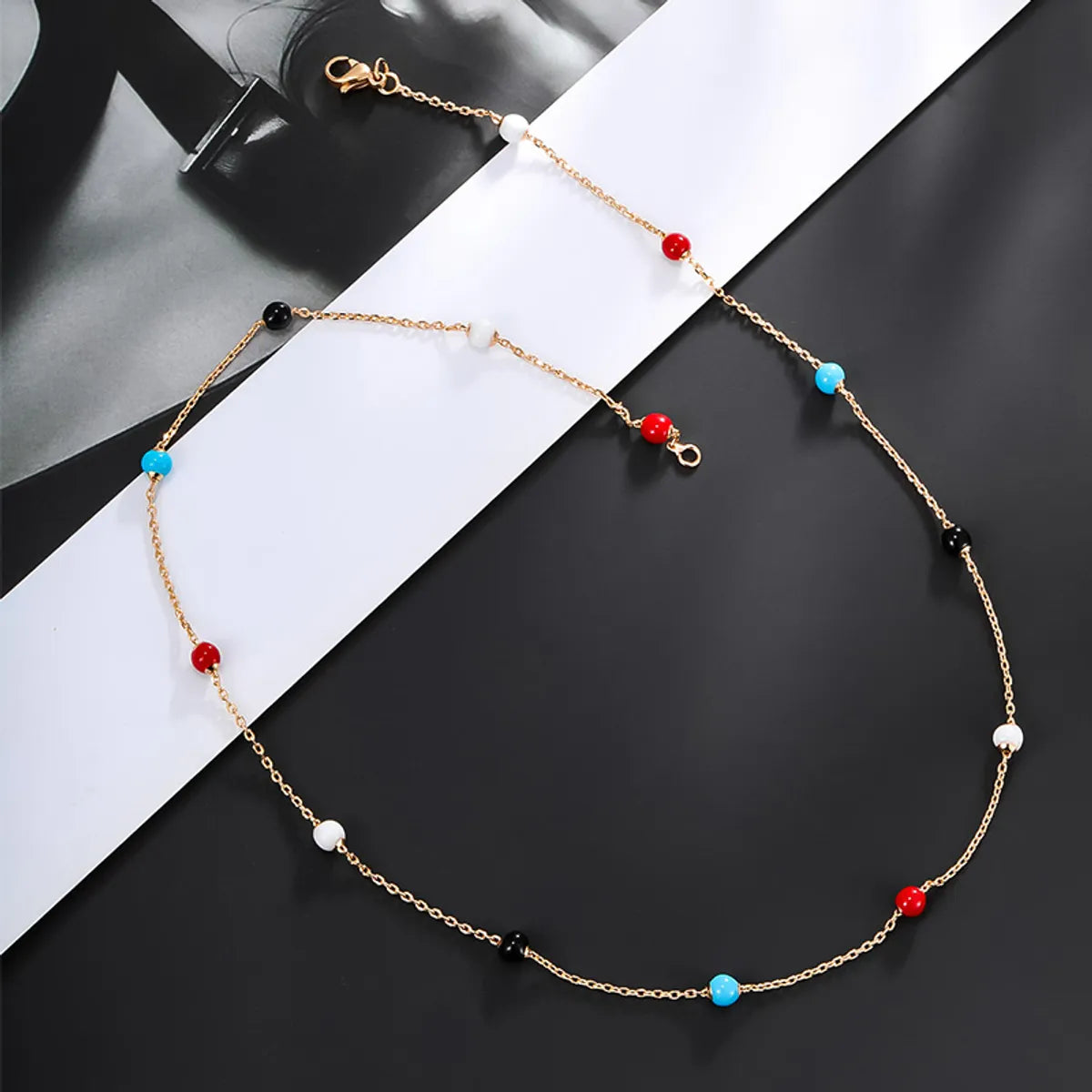 Xuping Simple Style Multicolor 18k Gold Plated Alloy Wholesale Necklace