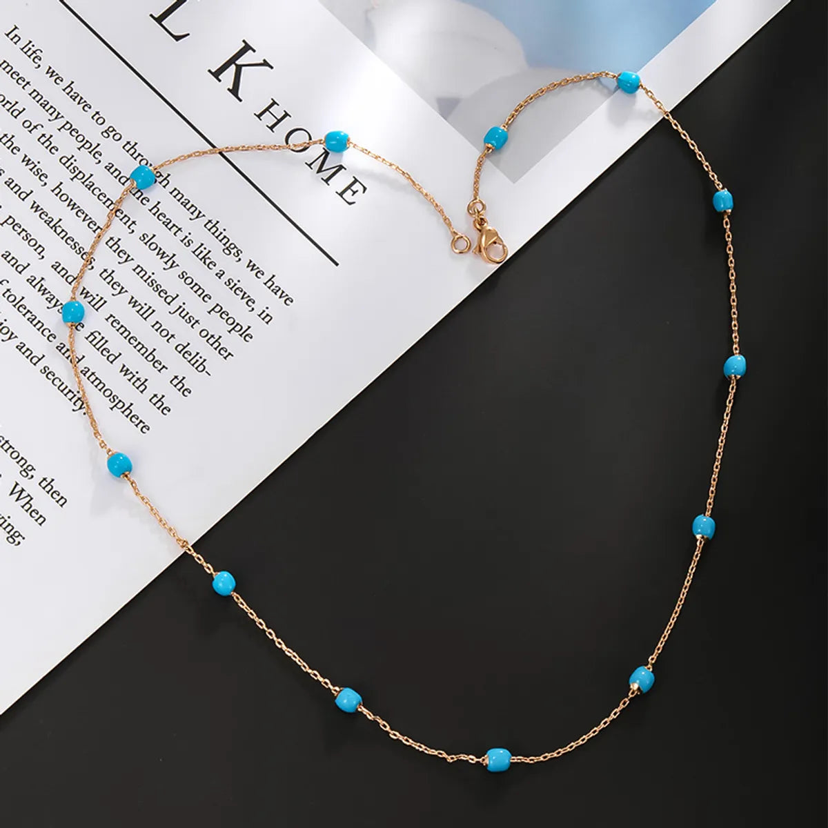 Xuping Simple Style Multicolor 18k Gold Plated Alloy Wholesale Necklace