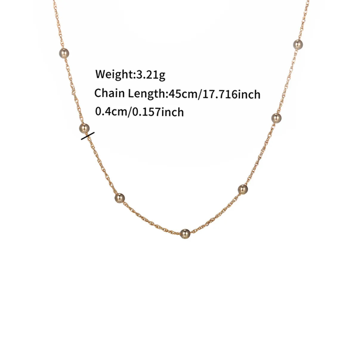 XUPING Simple Style Round Copper Inlay Zircon 18K Gold Plated Platinum Plated Women'S Necklace