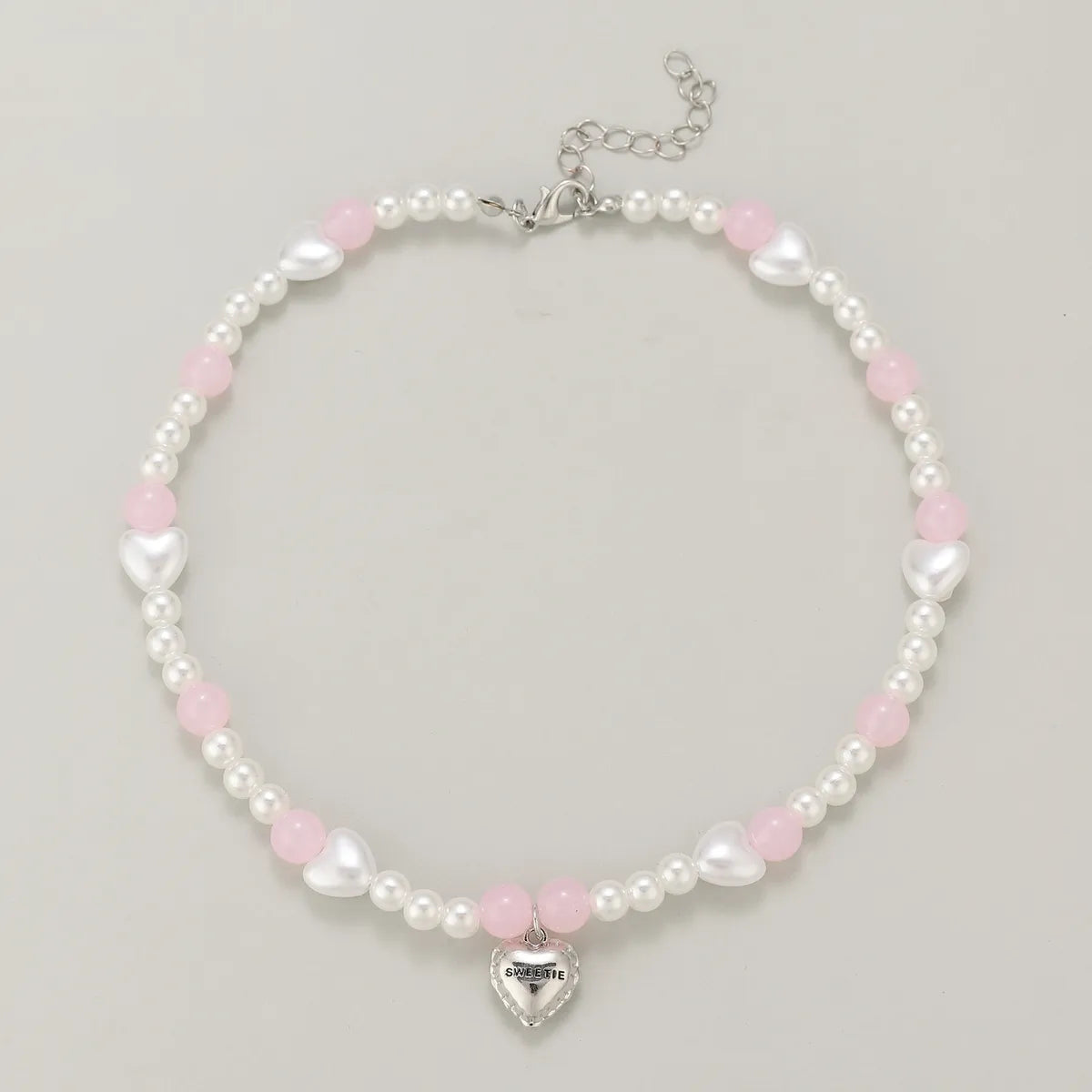 Y2K Elegant Heart Shape Flower Butterfly Artificial Pearl Alloy Wholesale Pendant Necklace