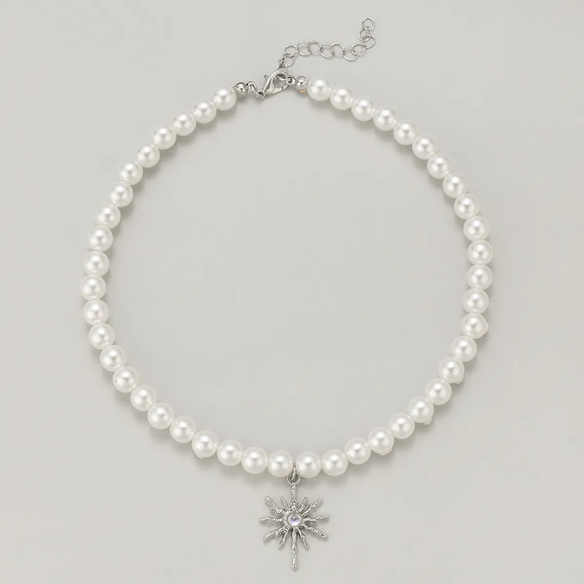 Y2K Elegant Heart Shape Flower Butterfly Artificial Pearl Alloy Wholesale Pendant Necklace