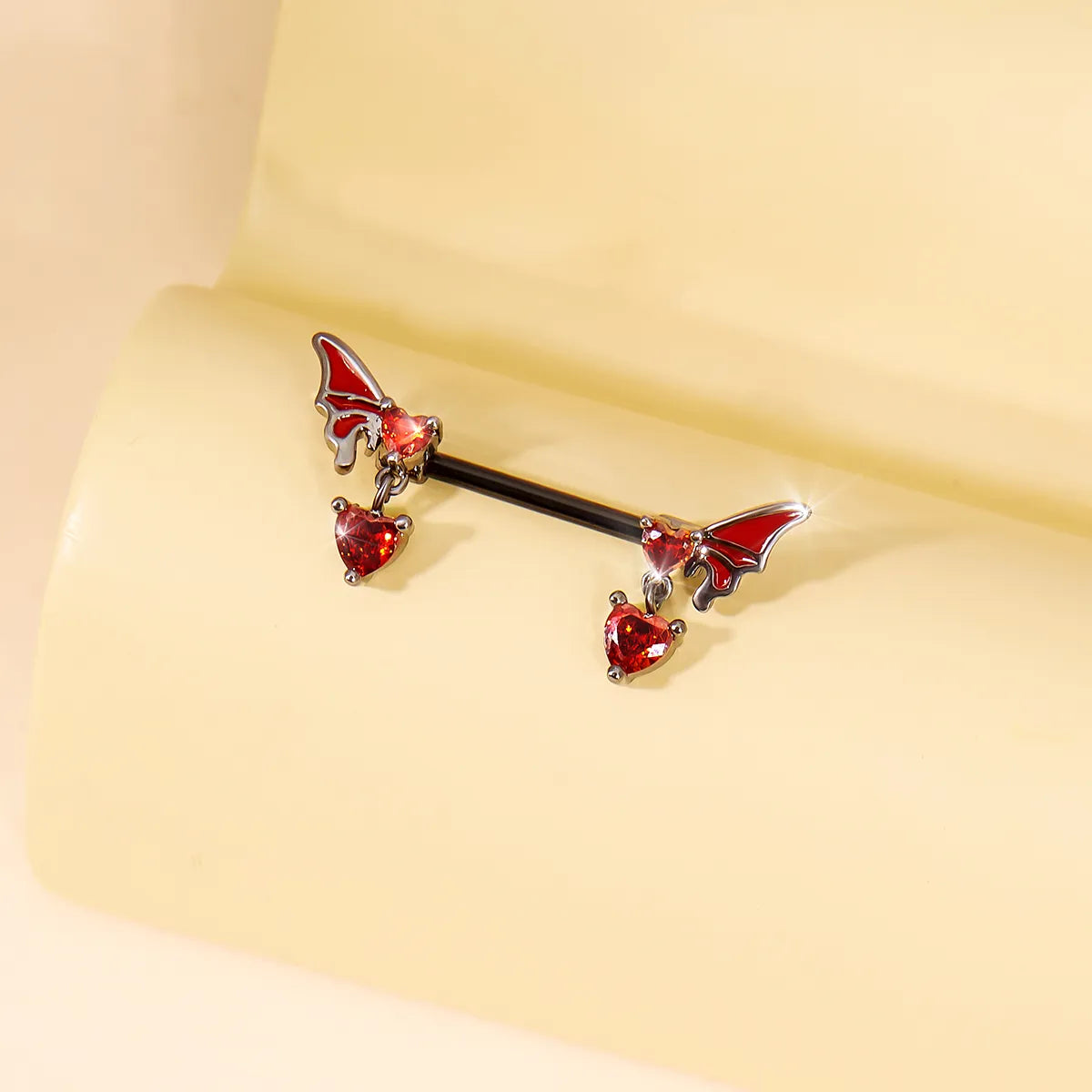 Y2k Sexy Butterfly Stainless Steel Zircon Belly Ring In Bulk