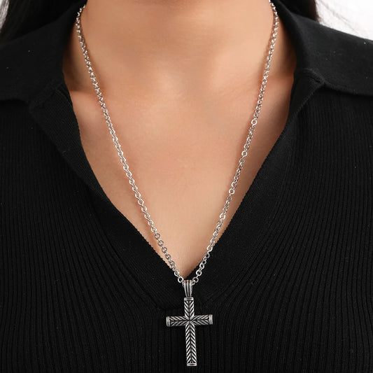 Y2K Simple Style Classic Style Cross Alloy Iron Wholesale Pendant Necklace