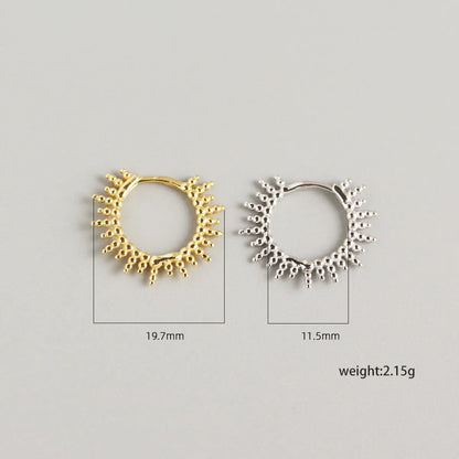 1 Pair Fashion Geometric Plating Sterling Silver Earrings