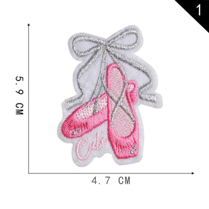 Yuanda Computer Emboridery Label Self-Adhesive Cartoon Bow Cloth Sticker Embroidered Cloth Stickers Cloth Sticker Accessories Embroidery Patch