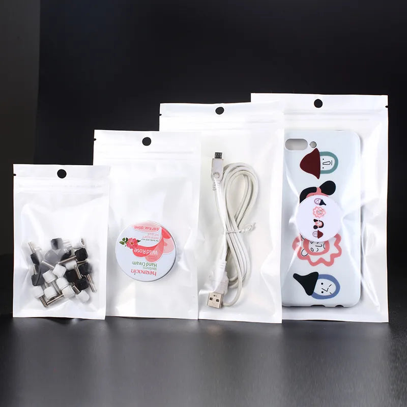 Ziplock Bag Pearlescent Film Yin Yang Bone Bag Translucent Plastic Bag Phone Case Packing Bag Plastic Bag