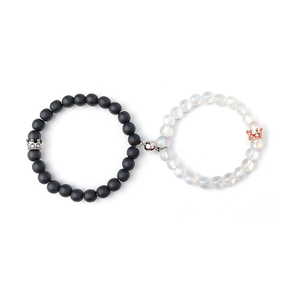 Simple Style Crown No Inlaid Couple Bracelets